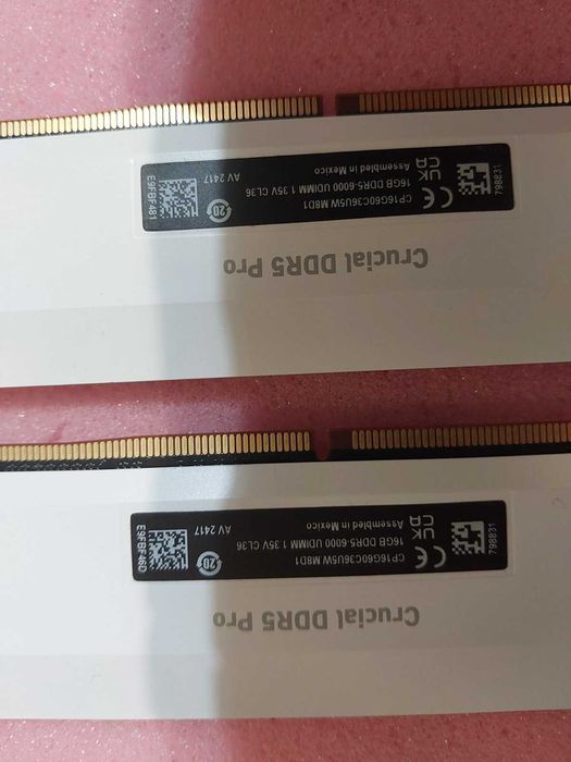 32GB DDR5 TeamGroup - 6400MT/s, Crucial Pro - 6000MT/s