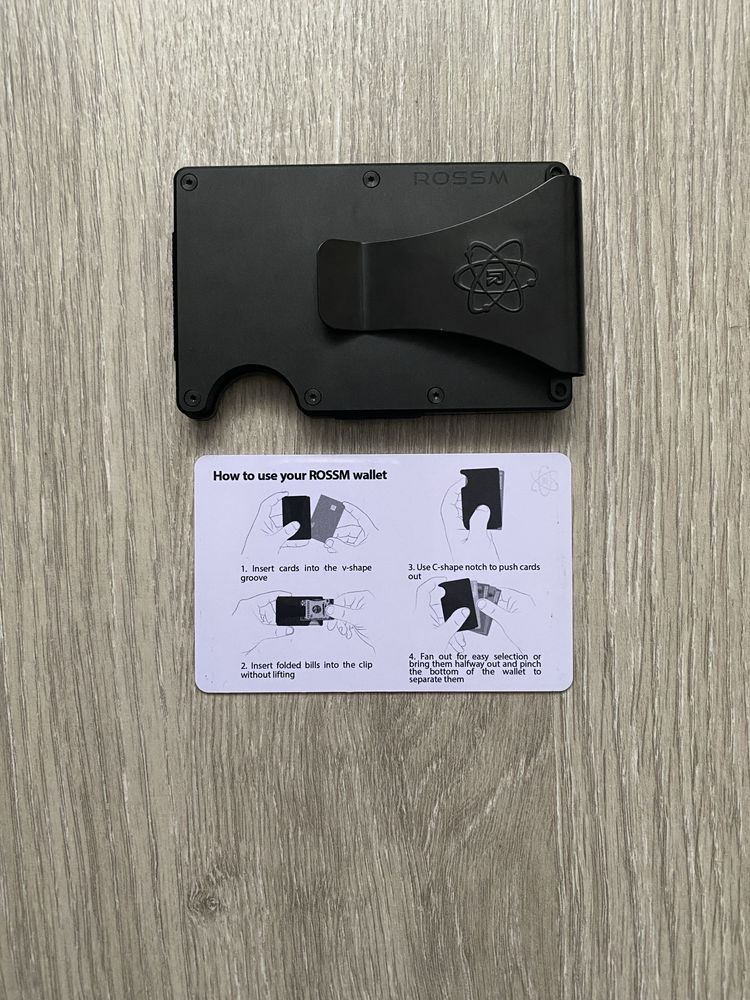 Portofel /cardholder ROSSM - carbon fiber- RFID Blocking Technology