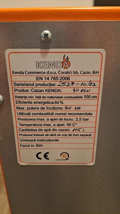 Centrala pe lemne Kenda 40 Kw