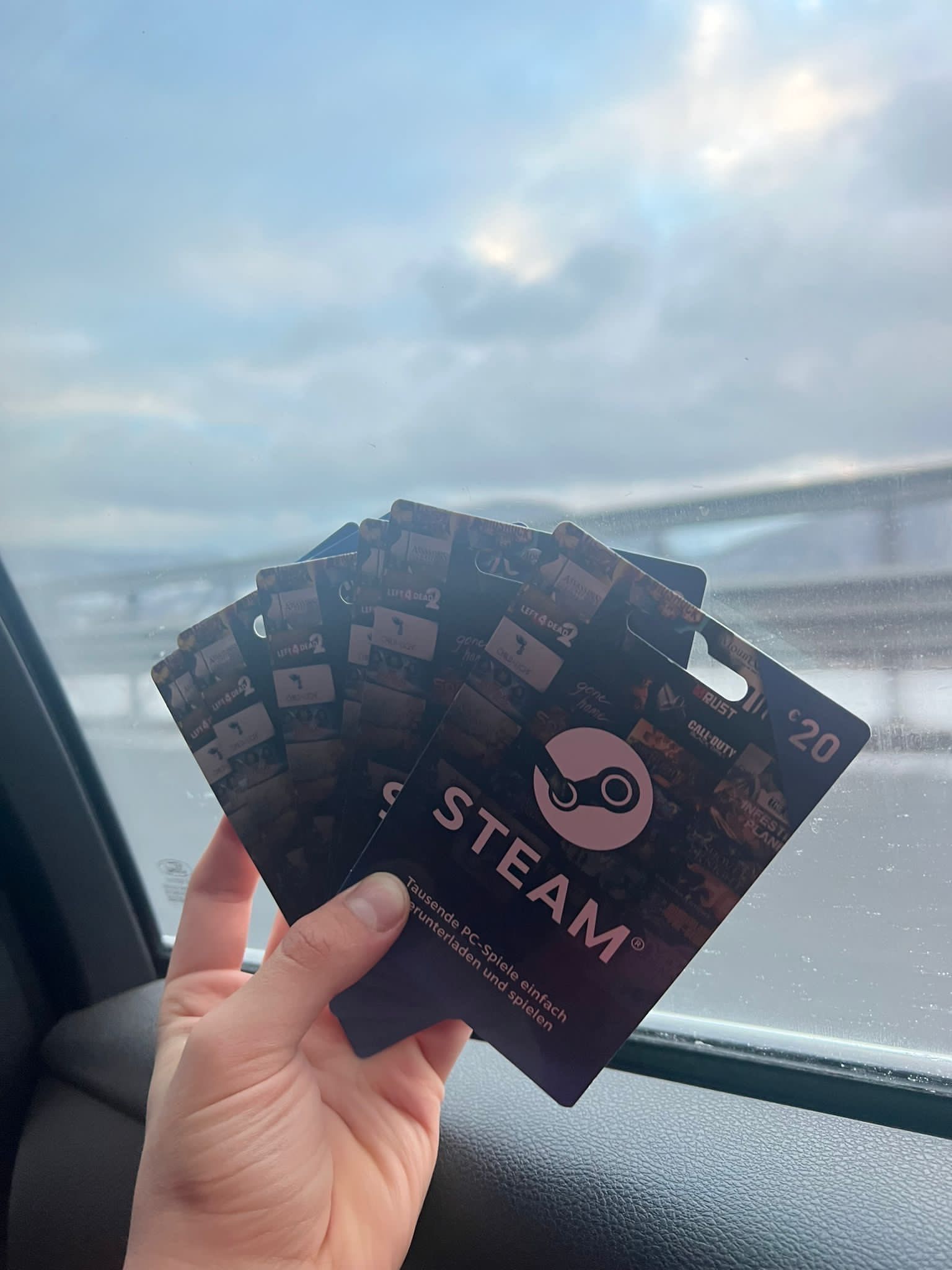 steam gift card 6 cards 20 € bucata