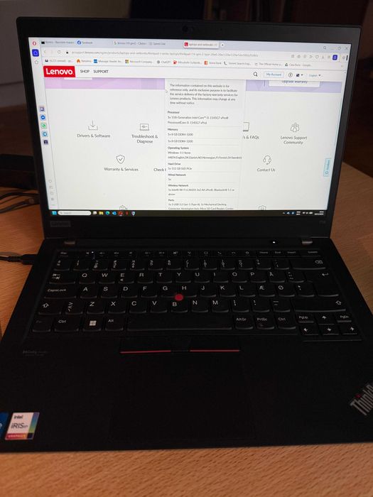 Laptop Lenovo T14 Gen2 Intel i5 16GB RAM 14" IPS