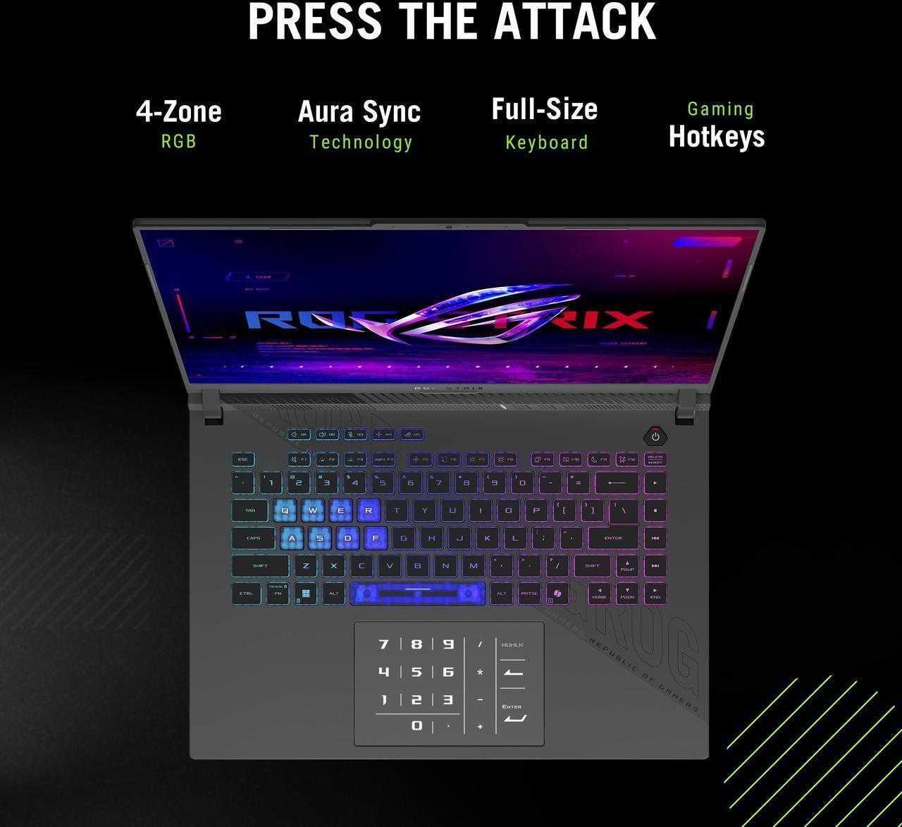 Asus ROG STRIX G16 2.5K IPS 240Hz 500nits R9-9955HX 32GB 1TB RTX 5070