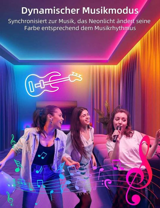 10M RGB LED неонови въжени светлини за открито IP65 Bluetooth