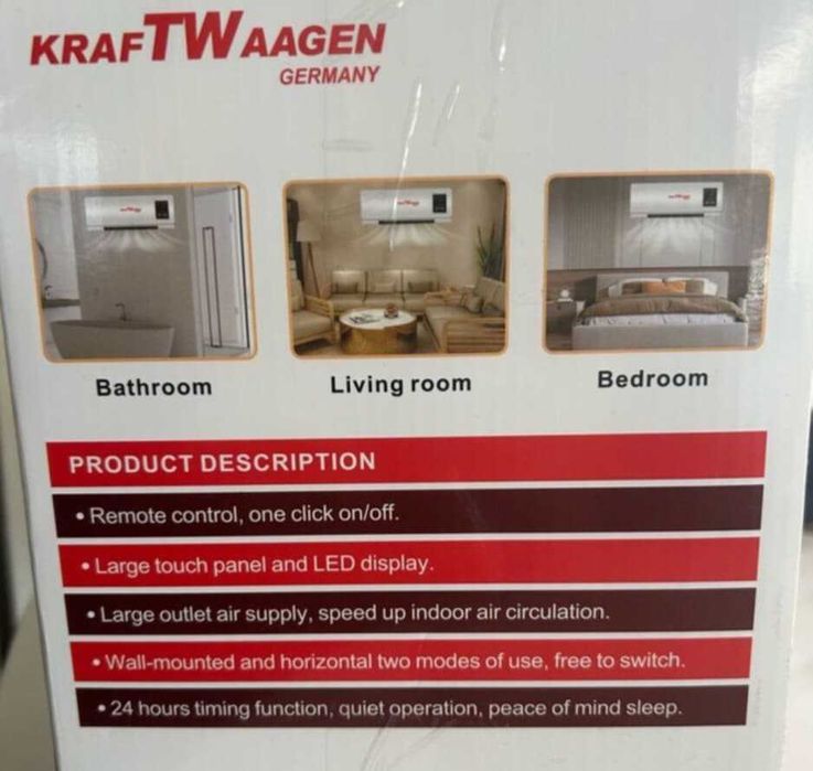 Стенна печка KraftWaagen 3 в 1 – отопление и охлаждане за всяка стая