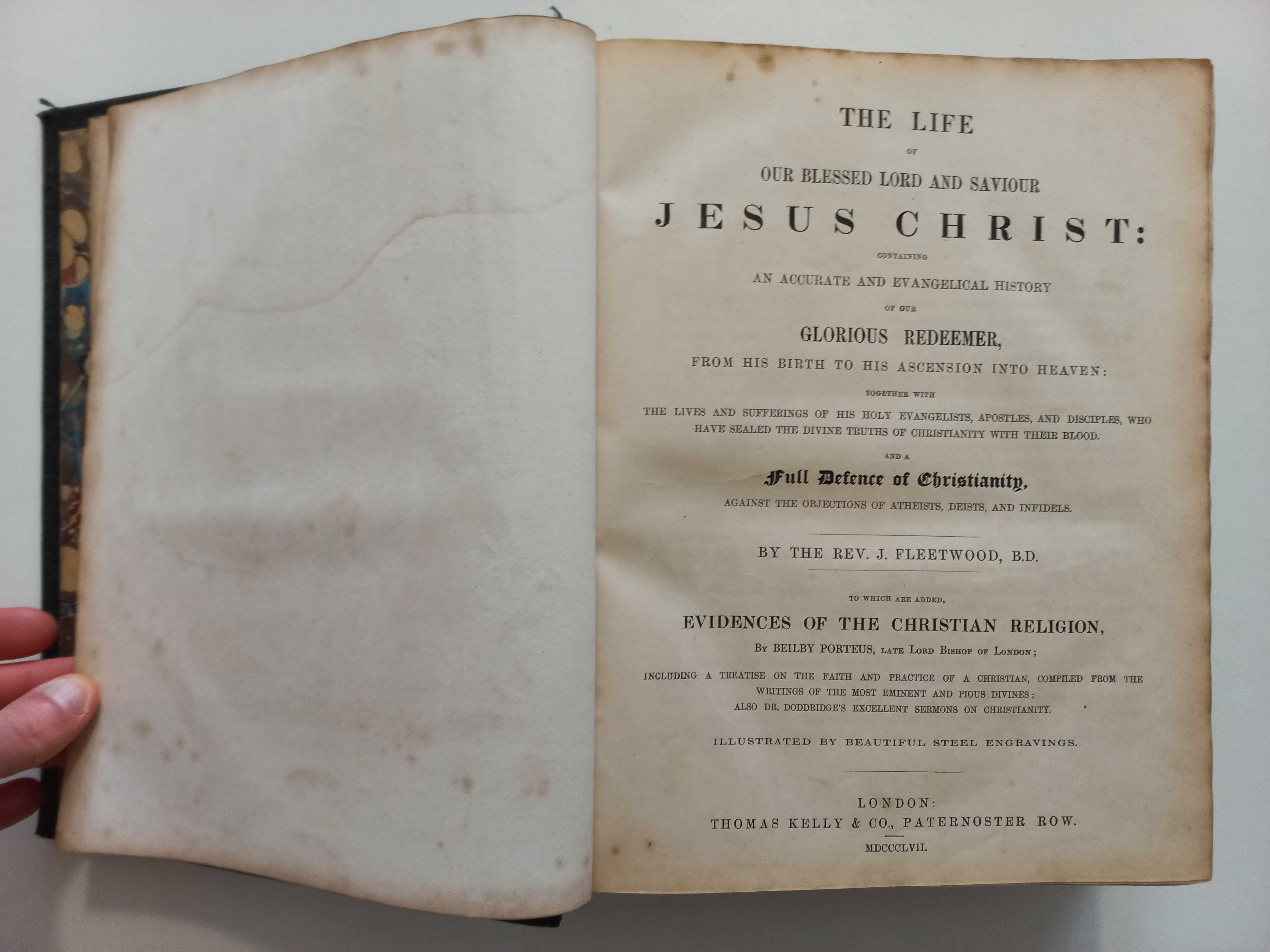 Carte engleza vintage hardcover - The life of Christ- editia din 1861