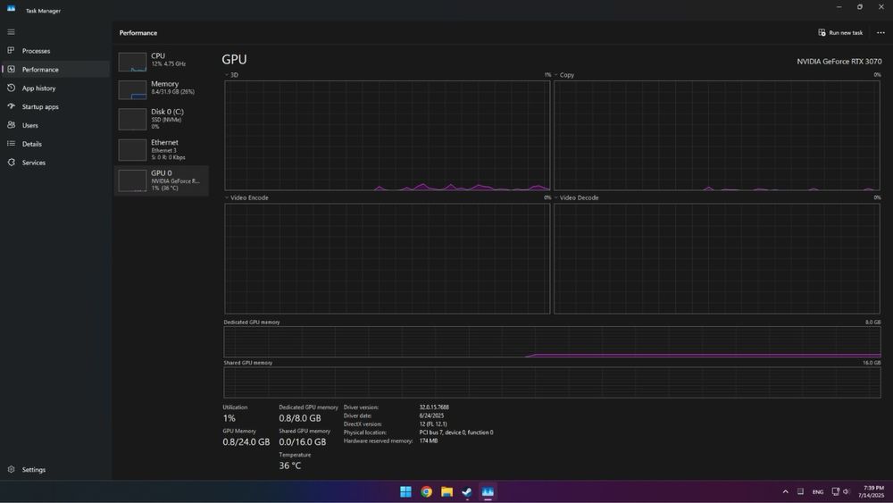 Desktop PC Gaming Ryzen 7 Nvidia RTX 3070 32Gb RAM AiO cooler 1TB ssd