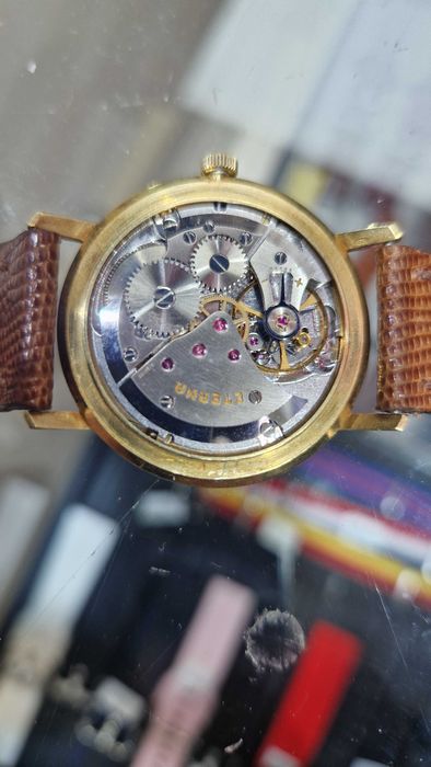 Ceas mecanic Eterna, vintage, aur masiv 18k, functionare f. buna