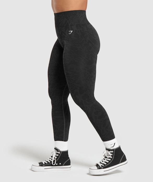 Adapt Safari Seamless Leggings-Black/Asphalt Grey