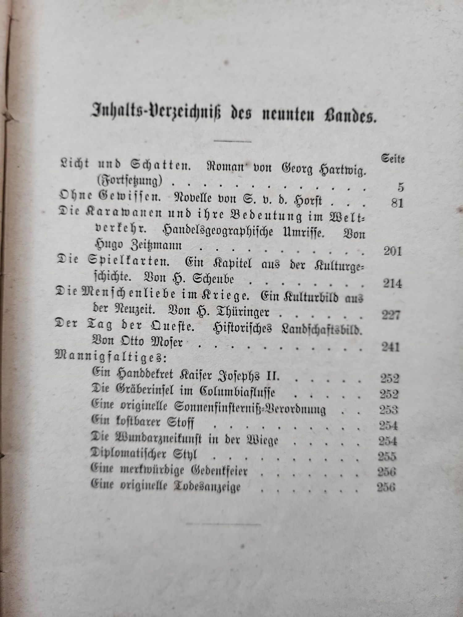 Carte în germana 1879 Bibliothek der unterhaltung und des wissens