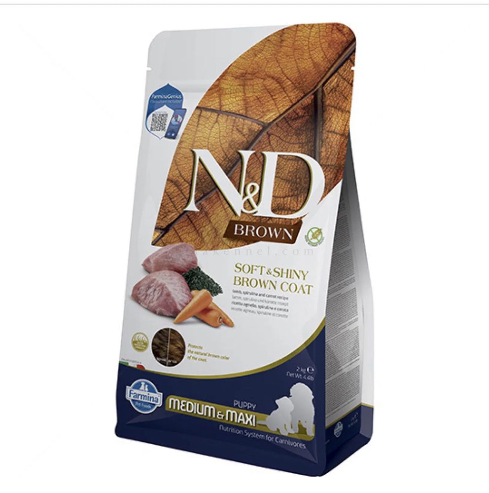 N&D храна за пудели (medium and maxi) puppy 2 кг, със спирулина