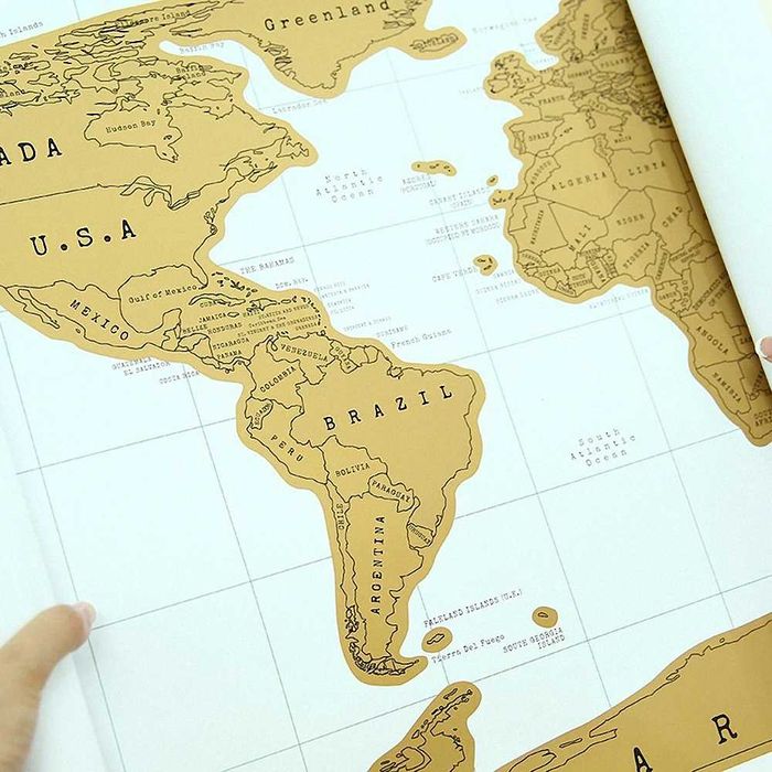 Harta lumii razuibila Am fost acolo - cadou inedit - harta calatorului