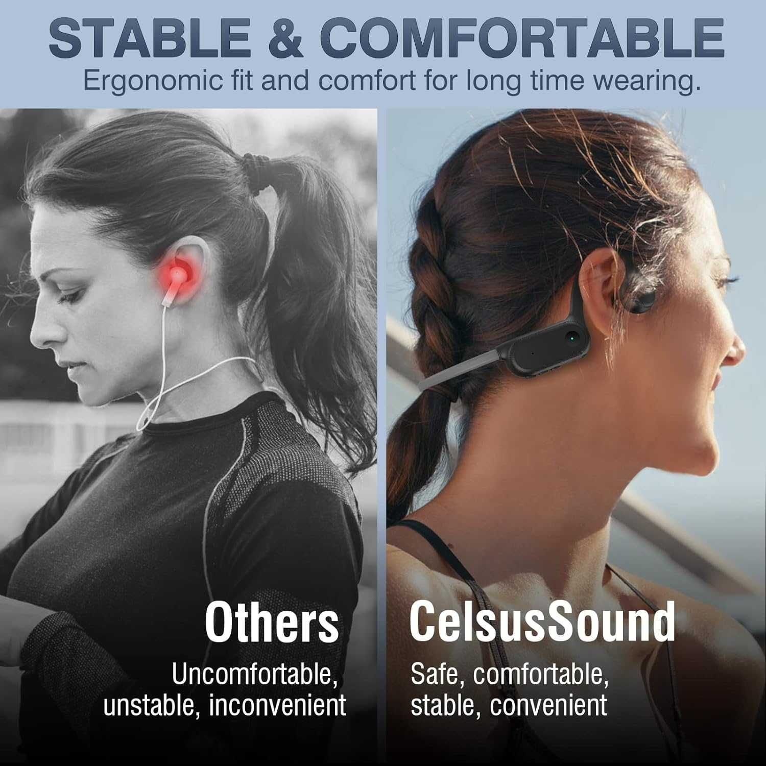 Слушалки Celsus Sound с шумопотискащ микрофон, Bluetooth водоустойчиви