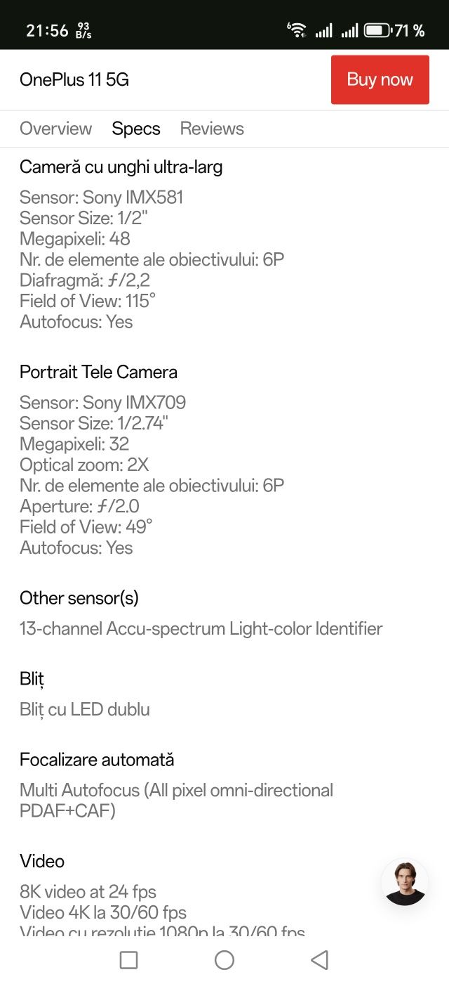 Telefon OnePlus 11 5G / 16 Gb RAM/ 256 Gb stocare