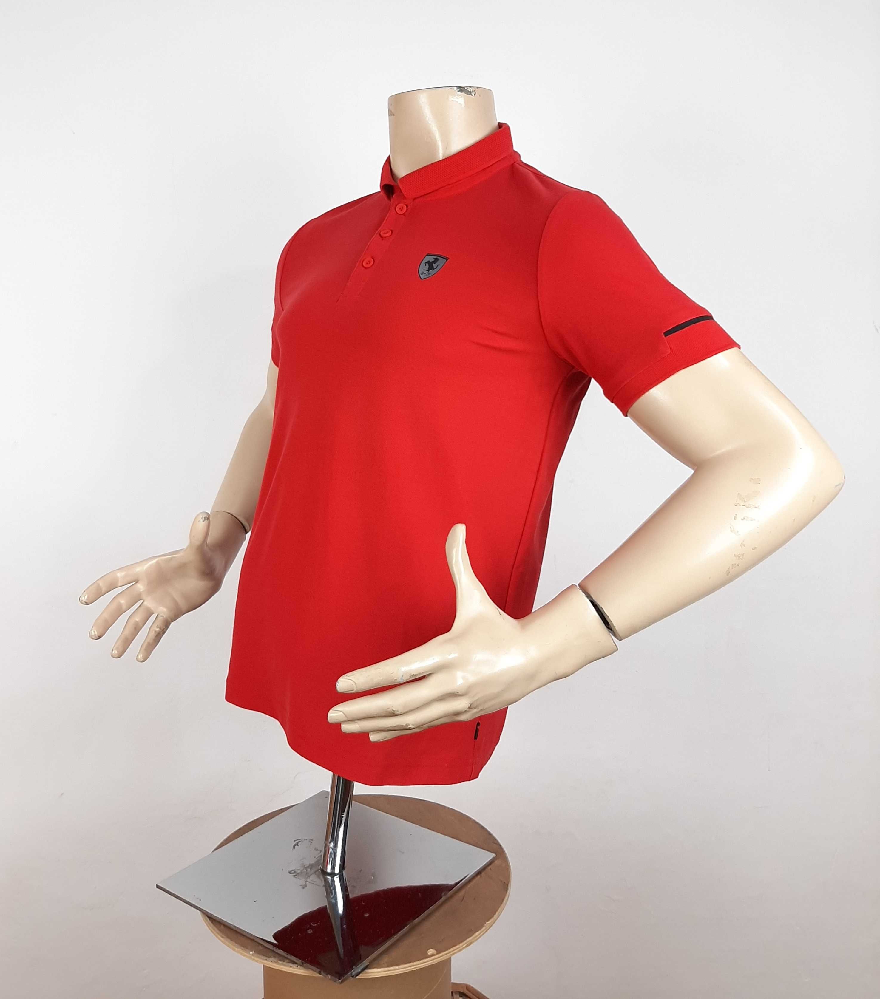 Puma x Ferrari - Оригинална мъжка тениска с яка размер S