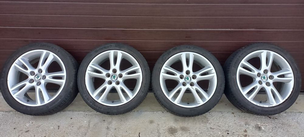 Jante aliaj originale 5x100 R16 Skoda Fabia Roomster anvelope 205/45