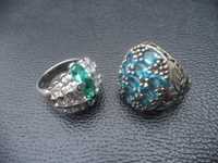 Старинни сребърни грандиозни мега луксозни пръстени