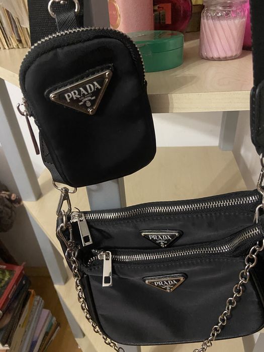 Geantă neagră multifuncțională Prada