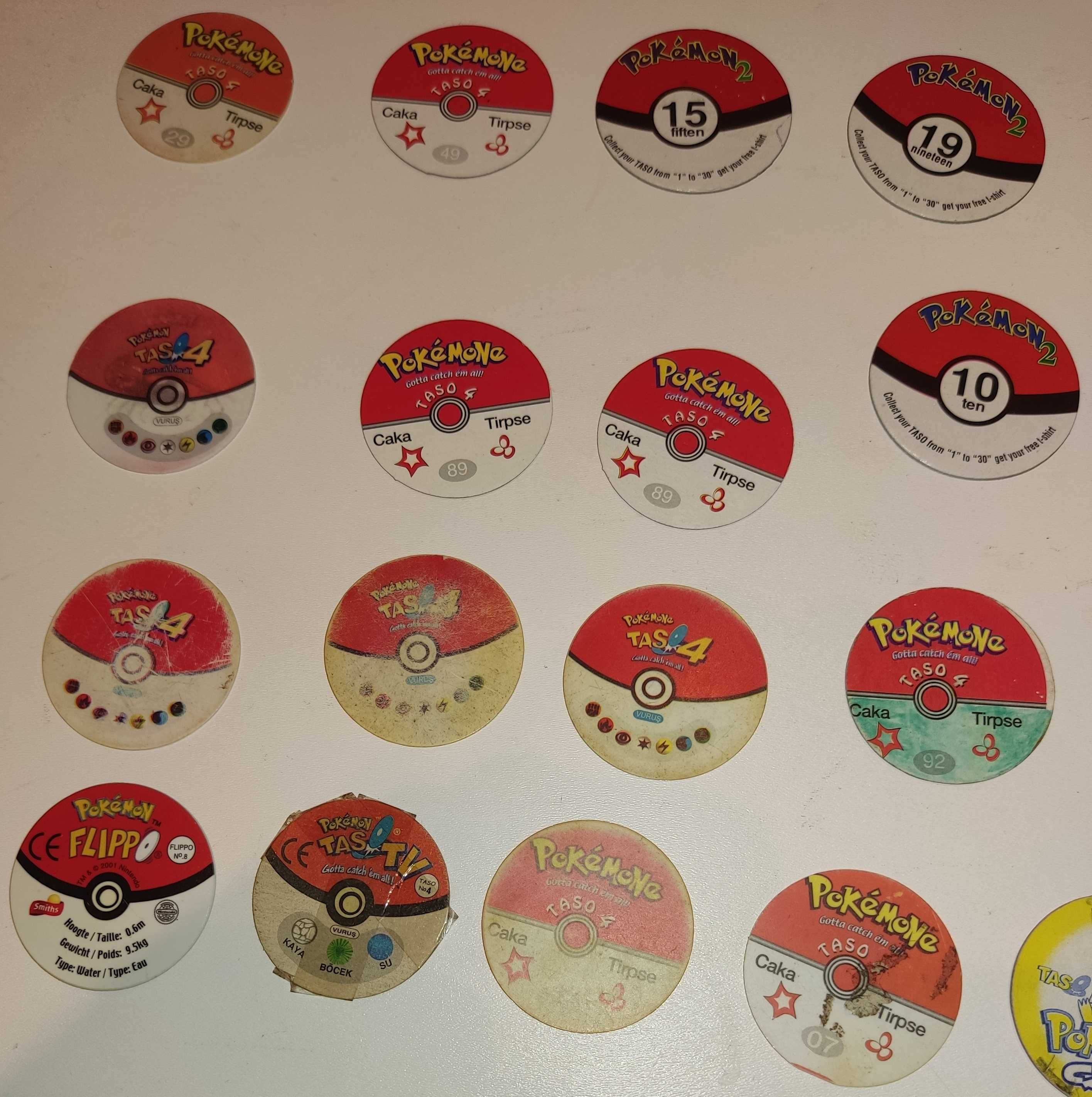 25 TAZOS Pokemon Vintage Blastoise Gengar Bulbasaur Charmander Pikachu