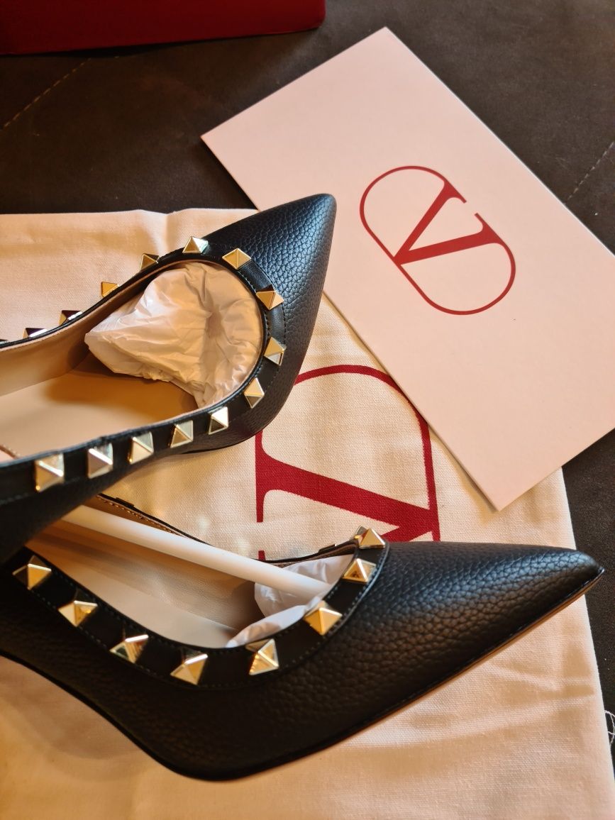 Pantofi Vale*tino Garavani - size 38,39/toc 10 cm/piele nat(Louboutin)