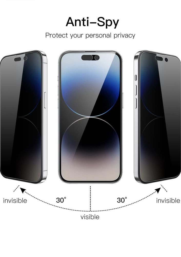 Стъклен затъмнен протектор за iphone 14 pro 6.1-Inch