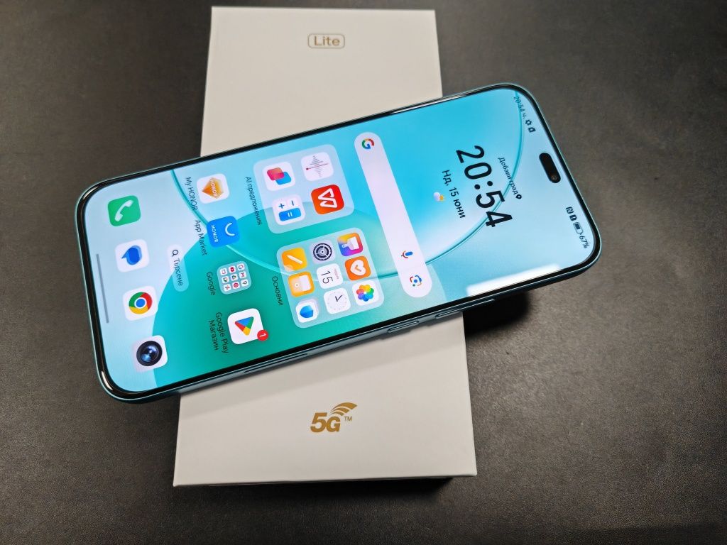 Като нов Honor 400 Lite 5G 8 GB RAM 256 GB Green Гаранция