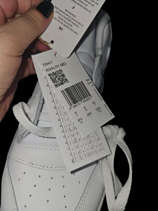 Adidas Originals, Rivalry Mid, Alb, Piele Naturala, Gleznă înaltă