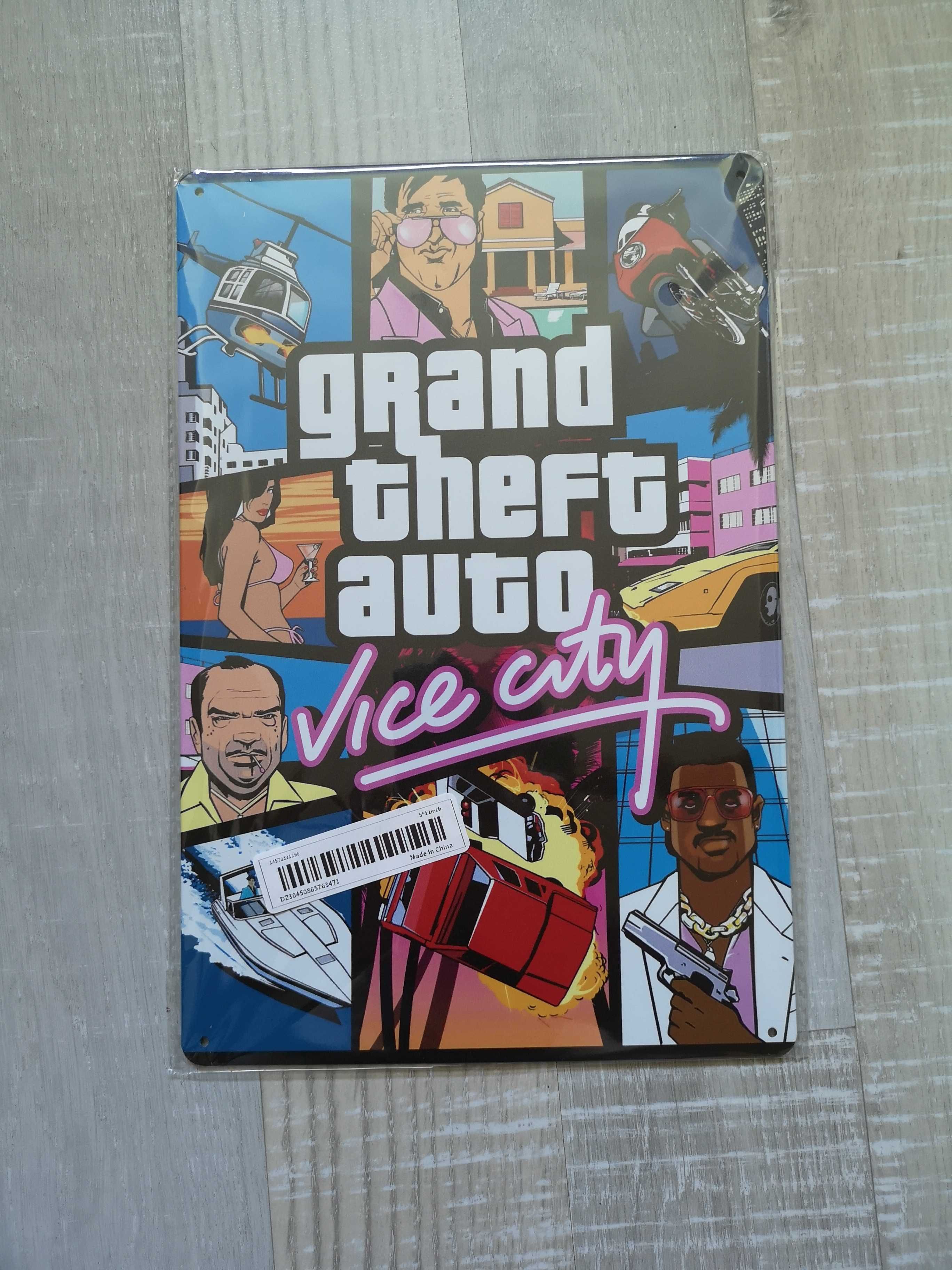 Матова Метална картина на GTA vice city