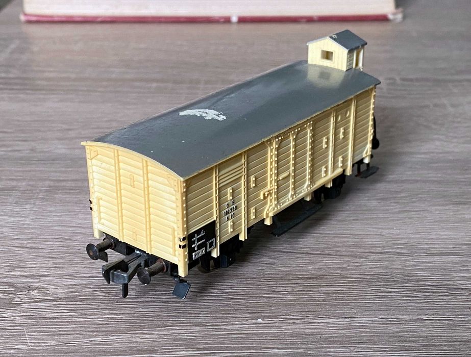 Vagon bere Fleischmann 1484 DB cabina frana H0 made in us zone germany