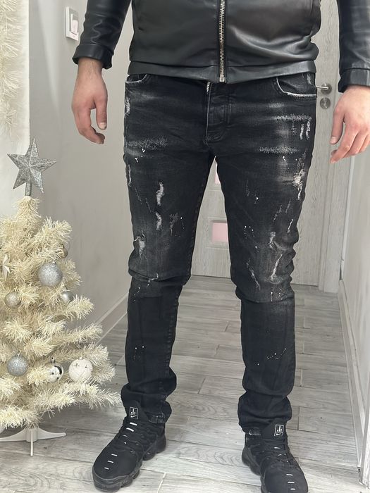 Топ модел Мъжки черни дънки DSQUARED