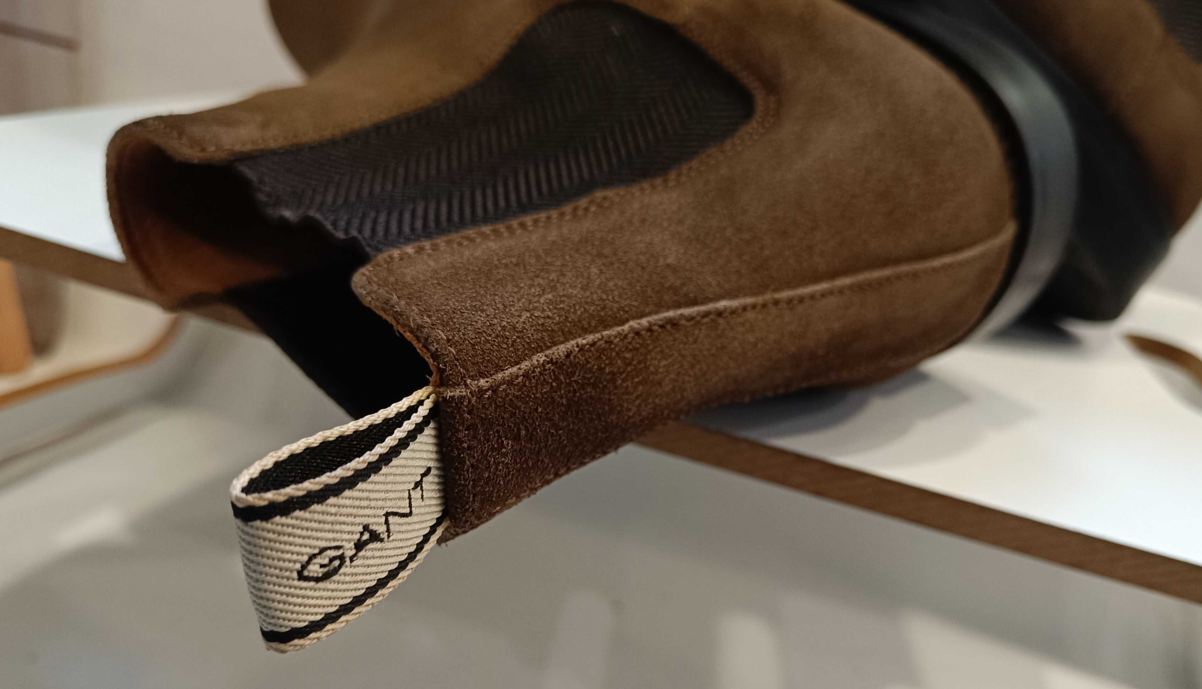 Ghete chelsea 44 plain toe suede GANT NOI piele naturala moale