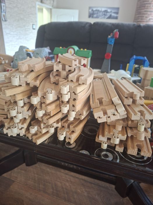 Дървено влакче детско