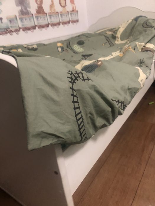 Pat copii 160x80 PAL alb