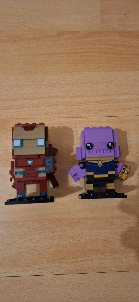 Lego brick headz Thanos si Iron man