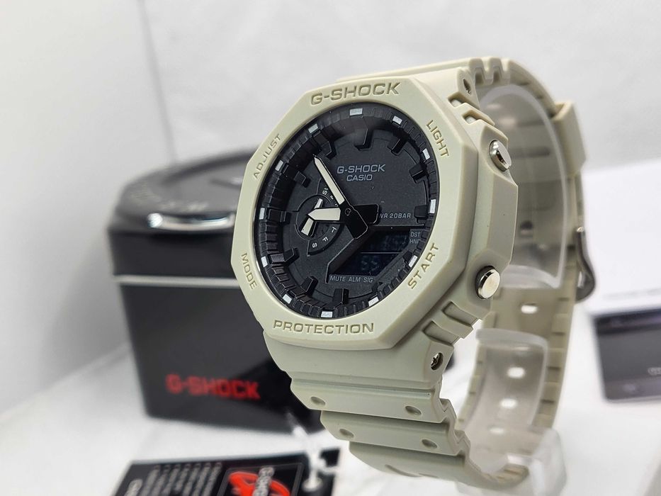 Ceas Sport Casio G-Shock GA-2100 5Aer Bej – Nou, Garanție 2 Ani