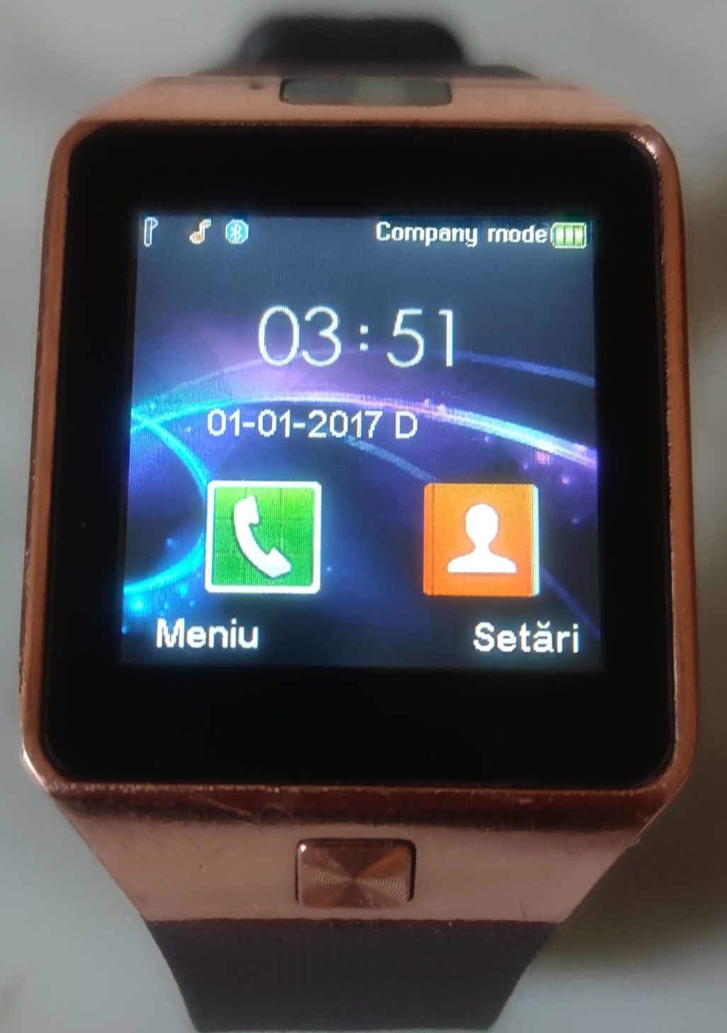 SmartWatch DZ09/Sim /White / Rush Auriu