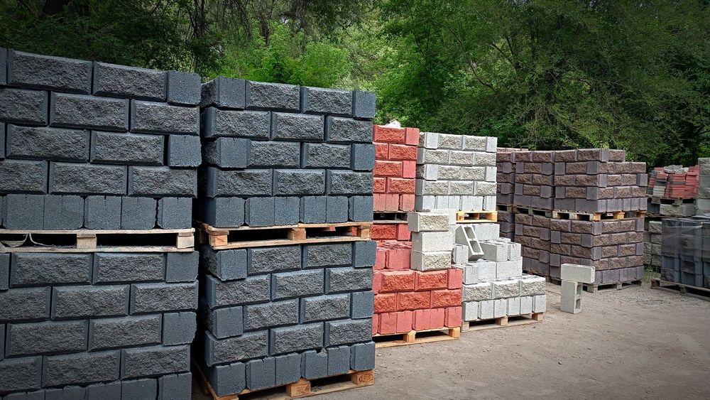 Рванный блок сплитерный шлакоблок пескоблок тумба колона  заборный