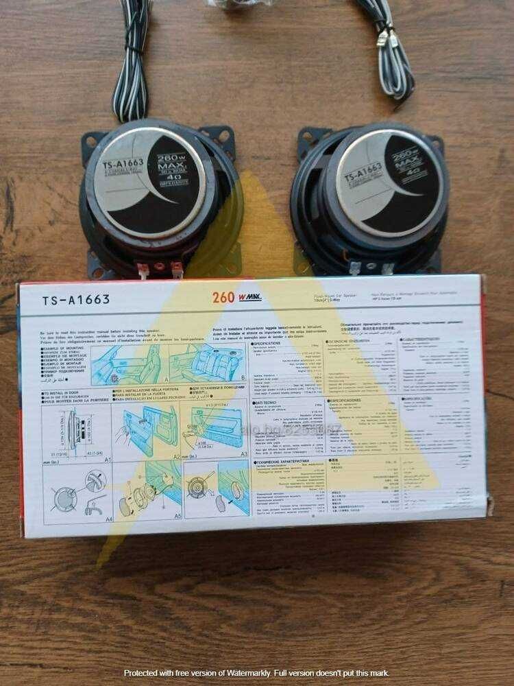 Колони за кола Pioneer Ts-a1663 10 см, мощни двулентови говорители