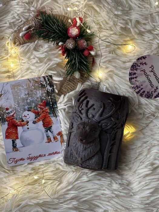 Новогодняя свеча олень с ароматом цитруса