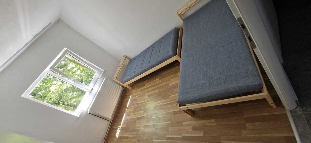 Vand pat IKEA model NEIDEN, lemn masiv pin, 90x200 cm