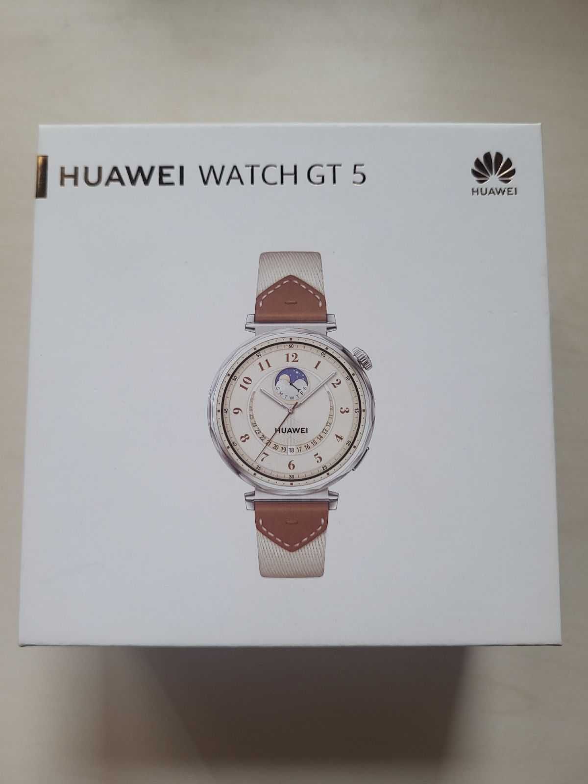 Huawei watch GT 5 JNA - B19 Brown Woven Strap 41 mm. Чисто нов!