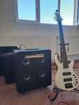 Chitară bass Sire Marcus Miller și Rockcase Warwick.