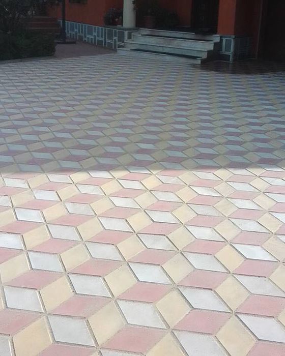 Pavaj, pavele - Model romb 3D autoblocante. Pentru gradina