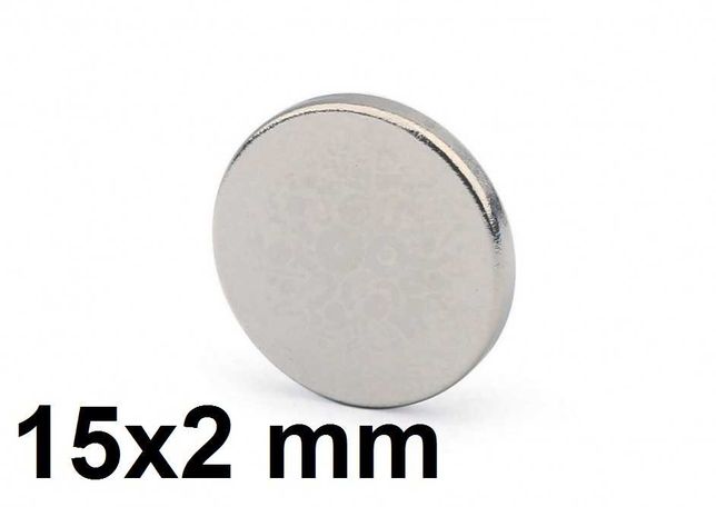 Неодимовые магниты 15 мм на 2 мм