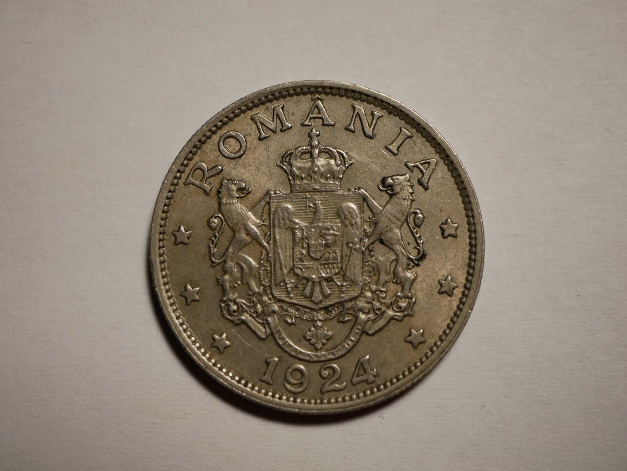 Moneda BUN PENTRU 2 LEI 1924 Ferdinand - Poissy -24-