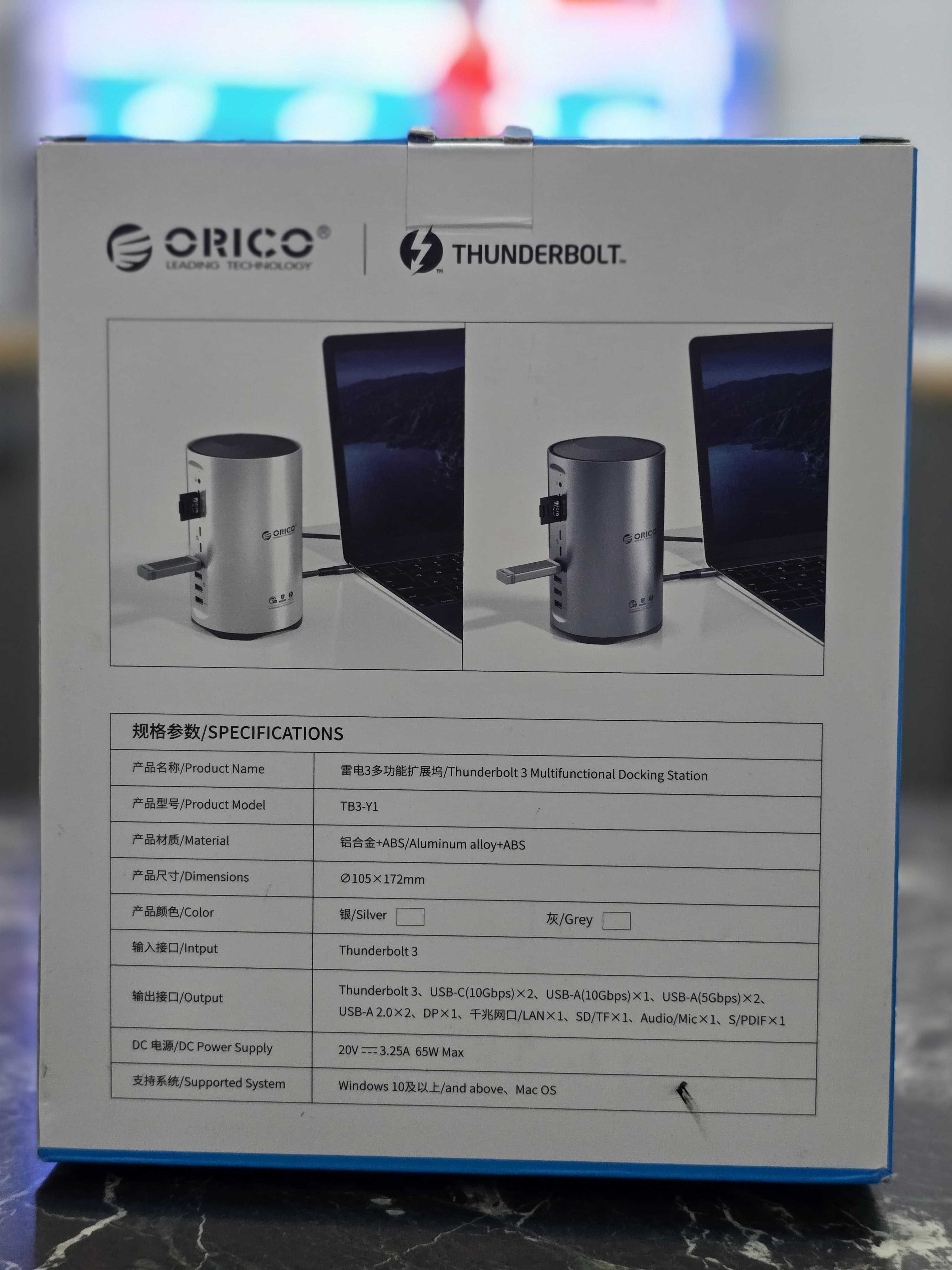 ORICO 15-in-1 40Gbps Multifunction Docking Station Thunderbolt 3