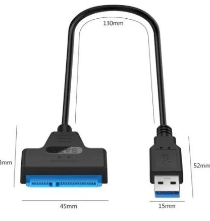 USB 3.0 Кабел за връзка към твърд диск 2.5" SATA HDD / SSD + Гаранция