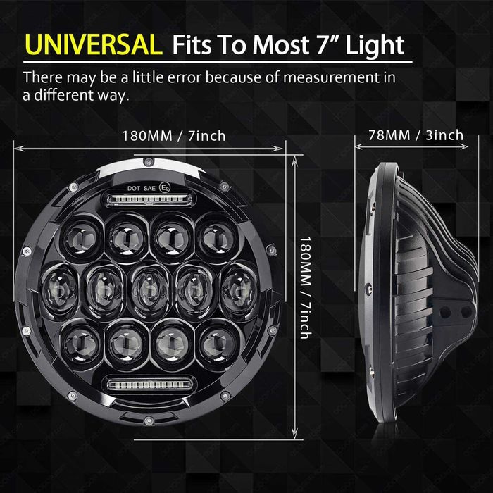 Faruri cu led 7''pentru Jeep,Suzuki,Nissan ,Land Rover,Mercedes ,Lada