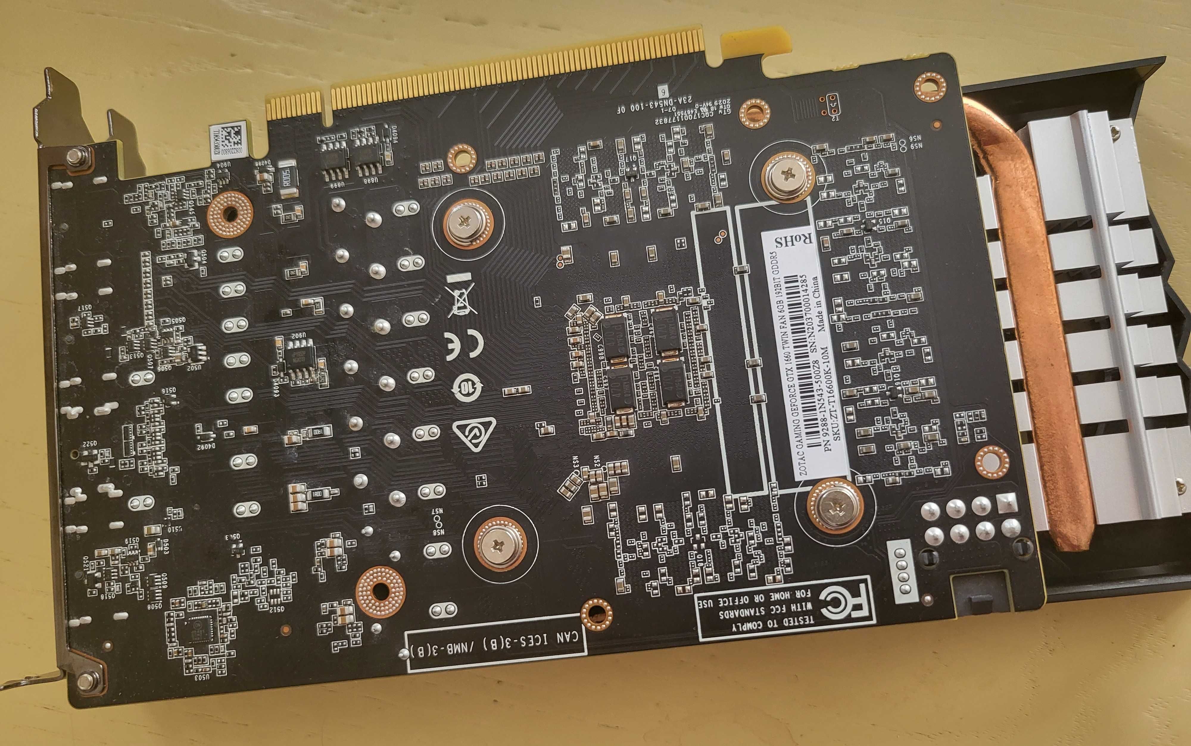 Zotac Gaming GeForce GTX 1660 6gb 192bit GDDR5