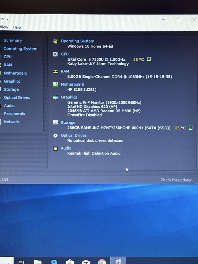 Hp 15 ultrarapid• i5 7th gen• SSD Samsung 256• 8Gb DDR4• 15,6” Full HD