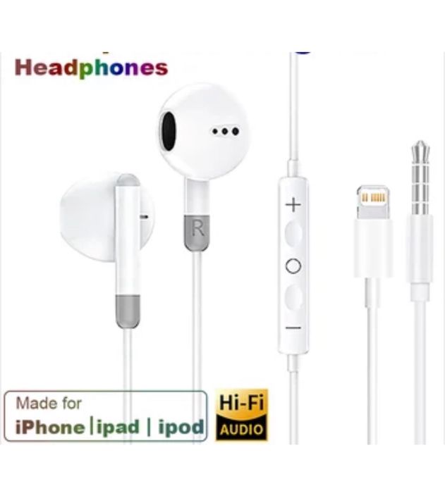 Incarcator 1A / 18W + Cablu Usb + Casti Compatibile Iphone